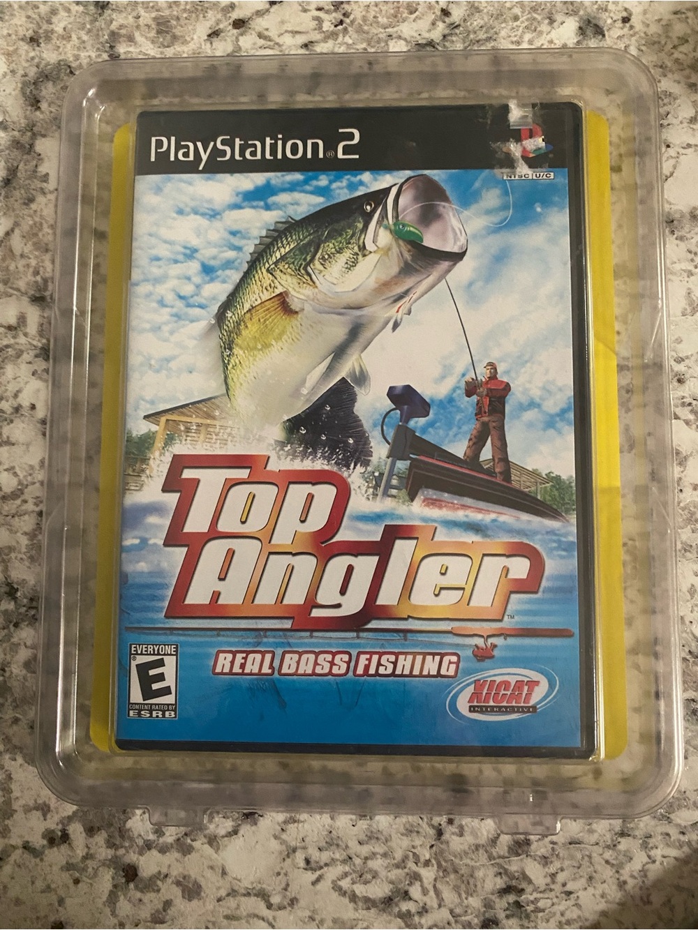 Sony PlayStation 2 Top Angler: Real Bass Fishing – Blue & Yellow Artwork